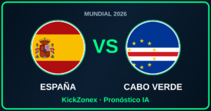 España vs Cabo Verde — banderas enfrentadas en el Mundial 2026
