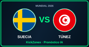Suecia vs Túnez — banderas enfrentadas en el Mundial 2026